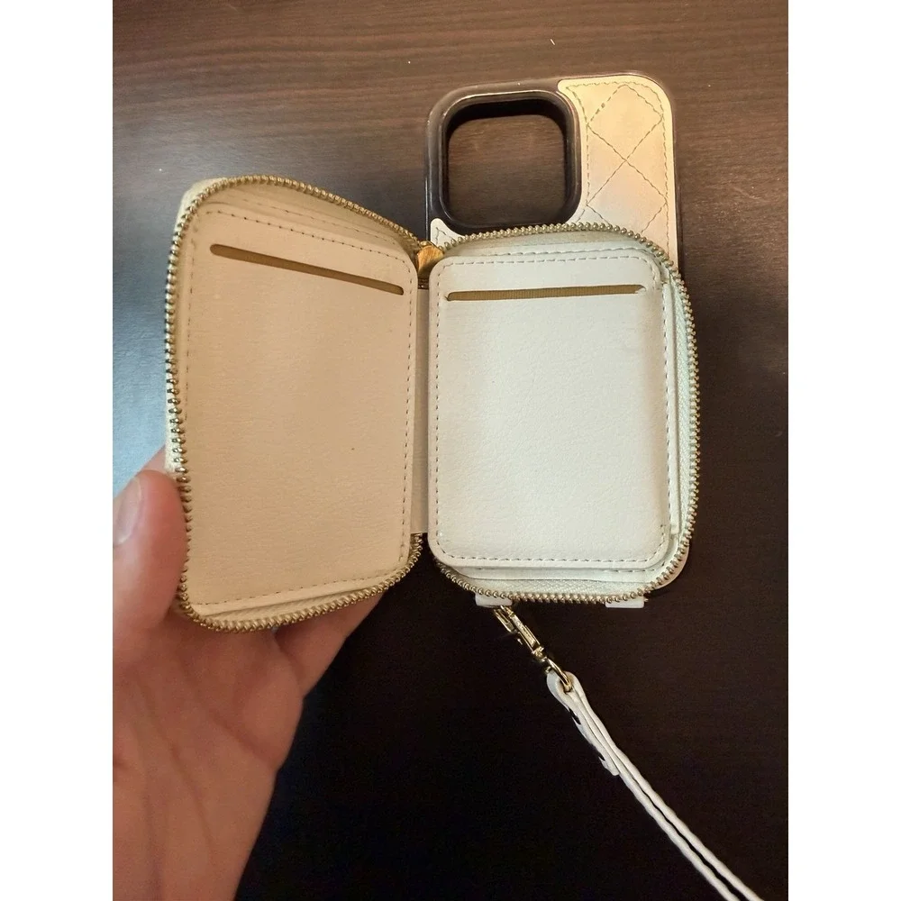 iPhone 16‎ Case With Wallet White Color